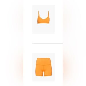 ARITZIA TNA tangelo orange workout set size medium